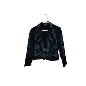 Cattlelac Ranch Black Western Embroidered Jacket – Size M